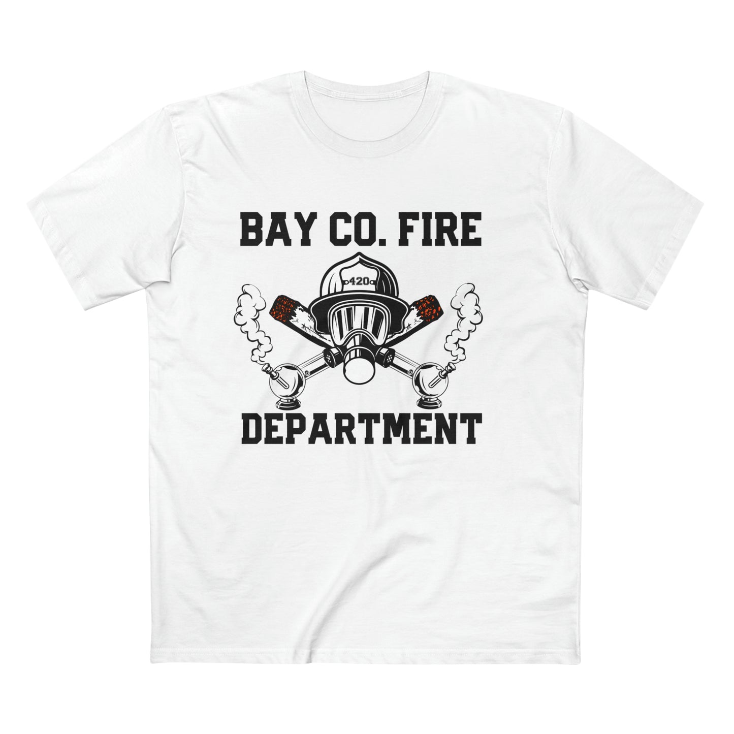 Bay Co. Fire Department Double OG Gas Mask Staple Tee