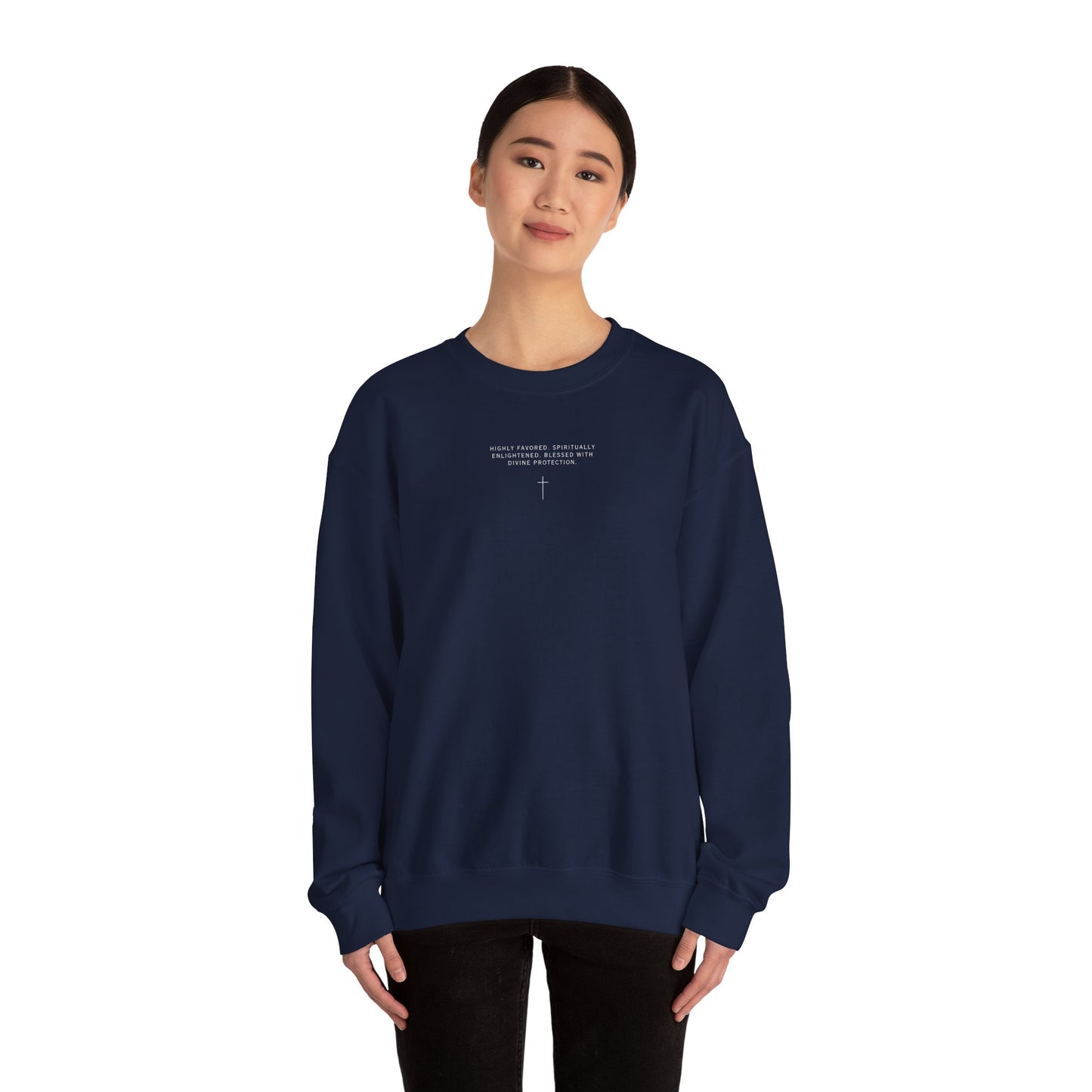 Chosen One/White Unisex Heavy Blend™ Crewneck Sweatshirt
