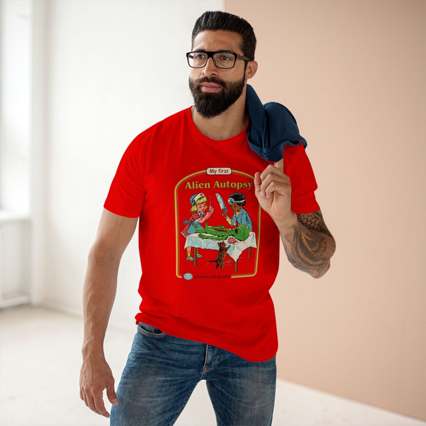 Alien Autopsy Graphic Tee — Nostalgic Film-Style Alien T-Shirt