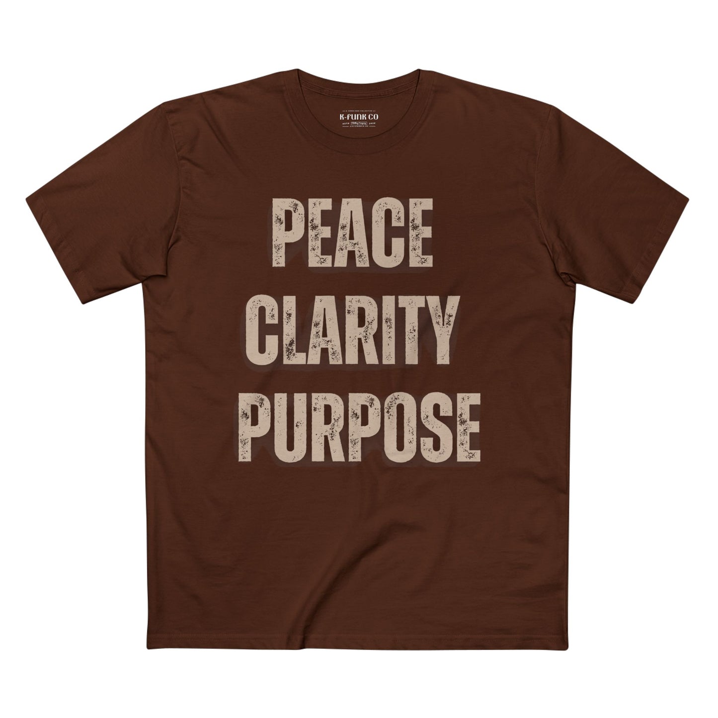 Peace Clarity Purpose Tee/Tan