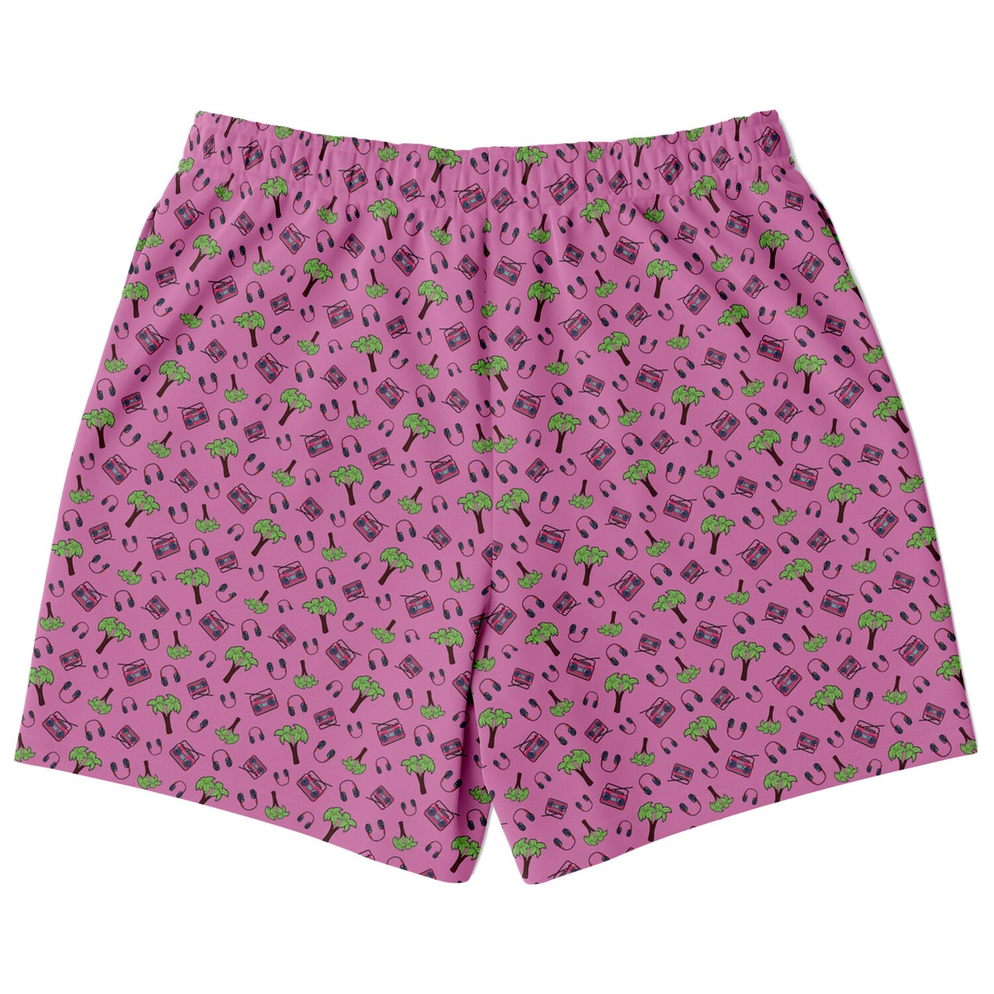 Pink Palm Trees Fashion Shorts - AOP