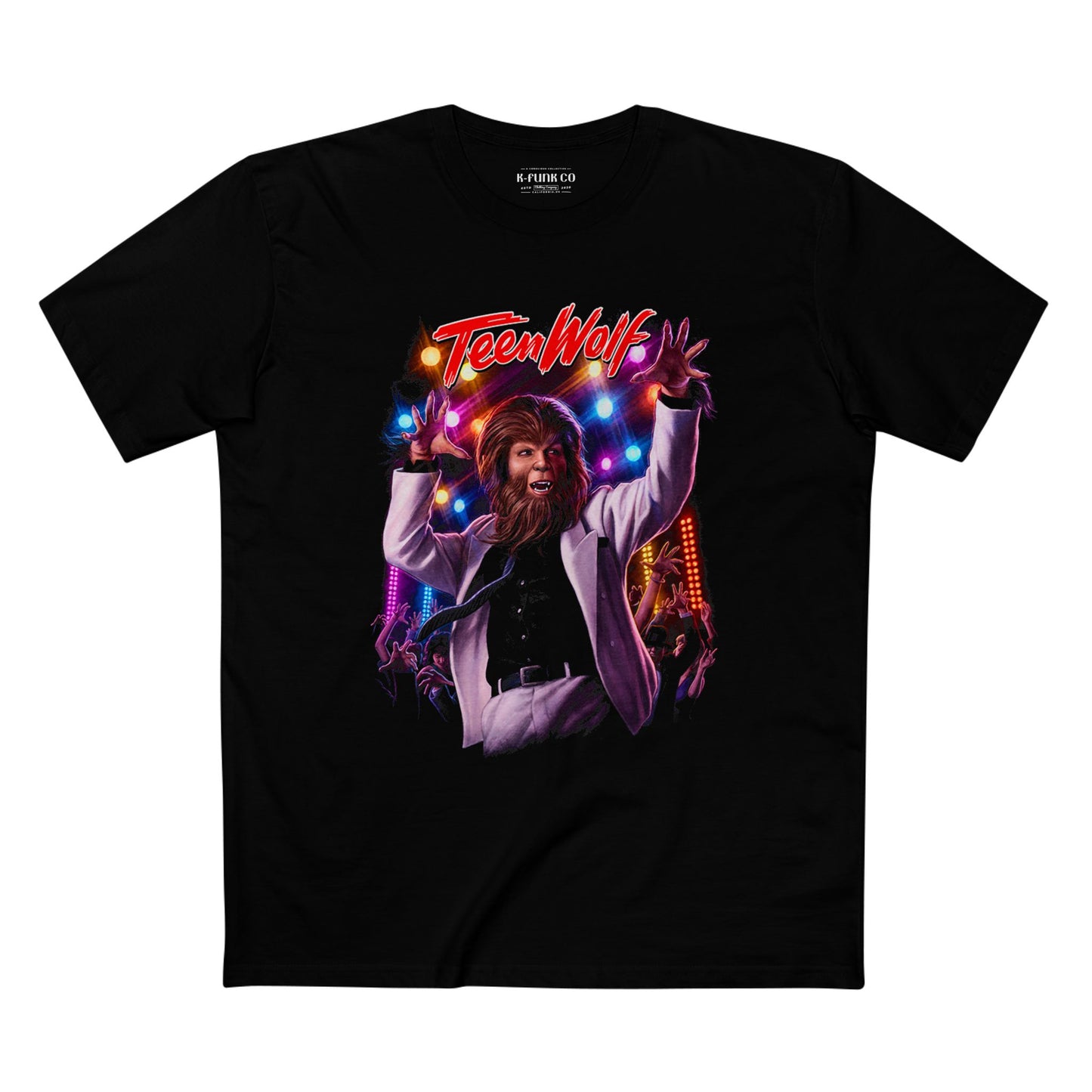 Retro 80s Wolf Movie Tee — Nostalgic 80s Film Graphic, Wolf Teen
