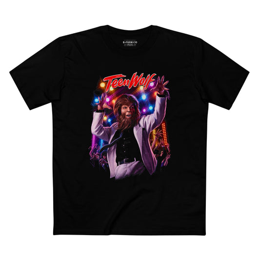 Retro 80s Wolf Movie Tee — Nostalgic 80s Film Graphic, Wolf Teen