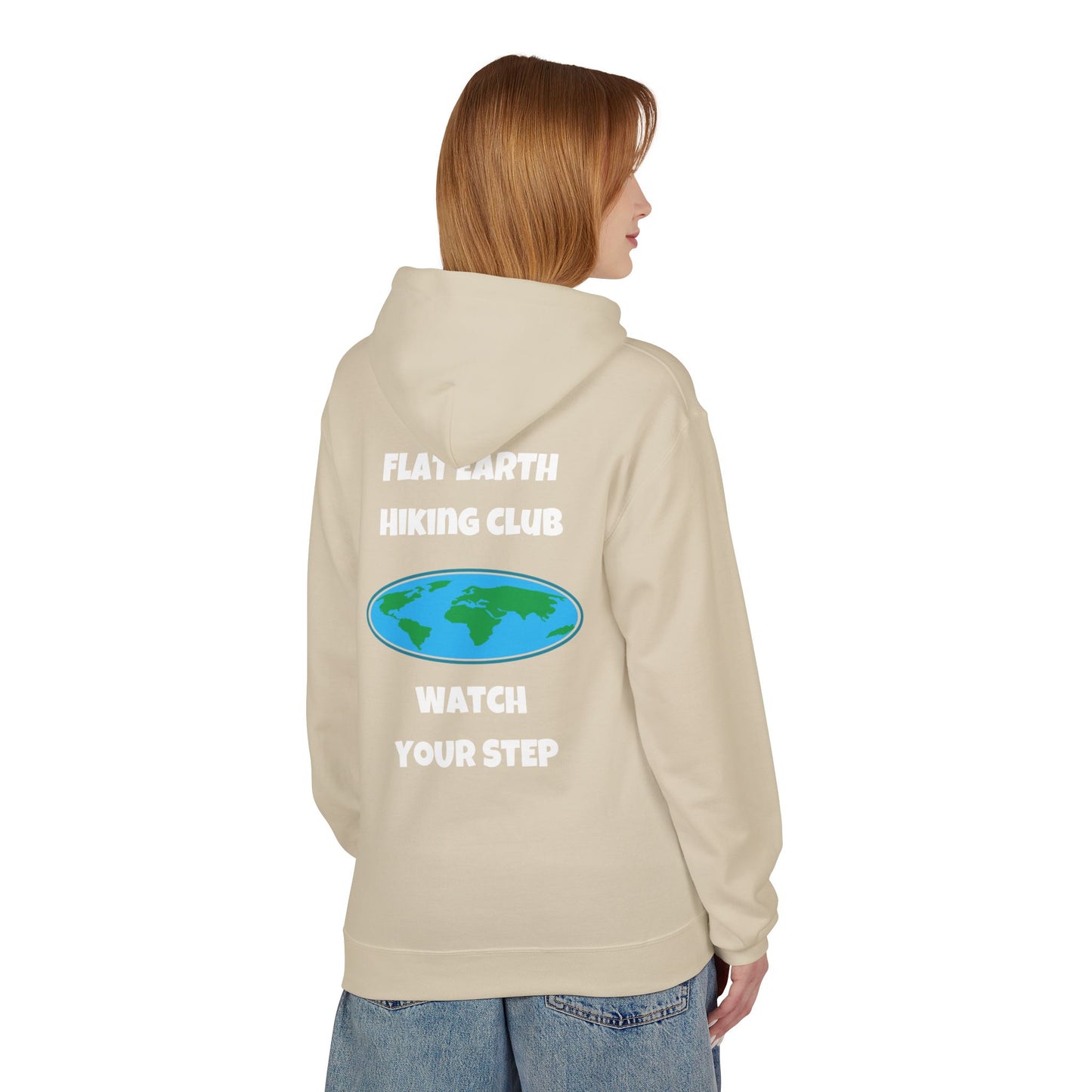 Hoodie Flat Earth Hiking Club Design
