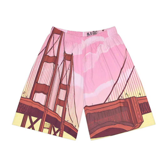 All Over Golden Gate Bridge Mens Sports Shorts (AOP)