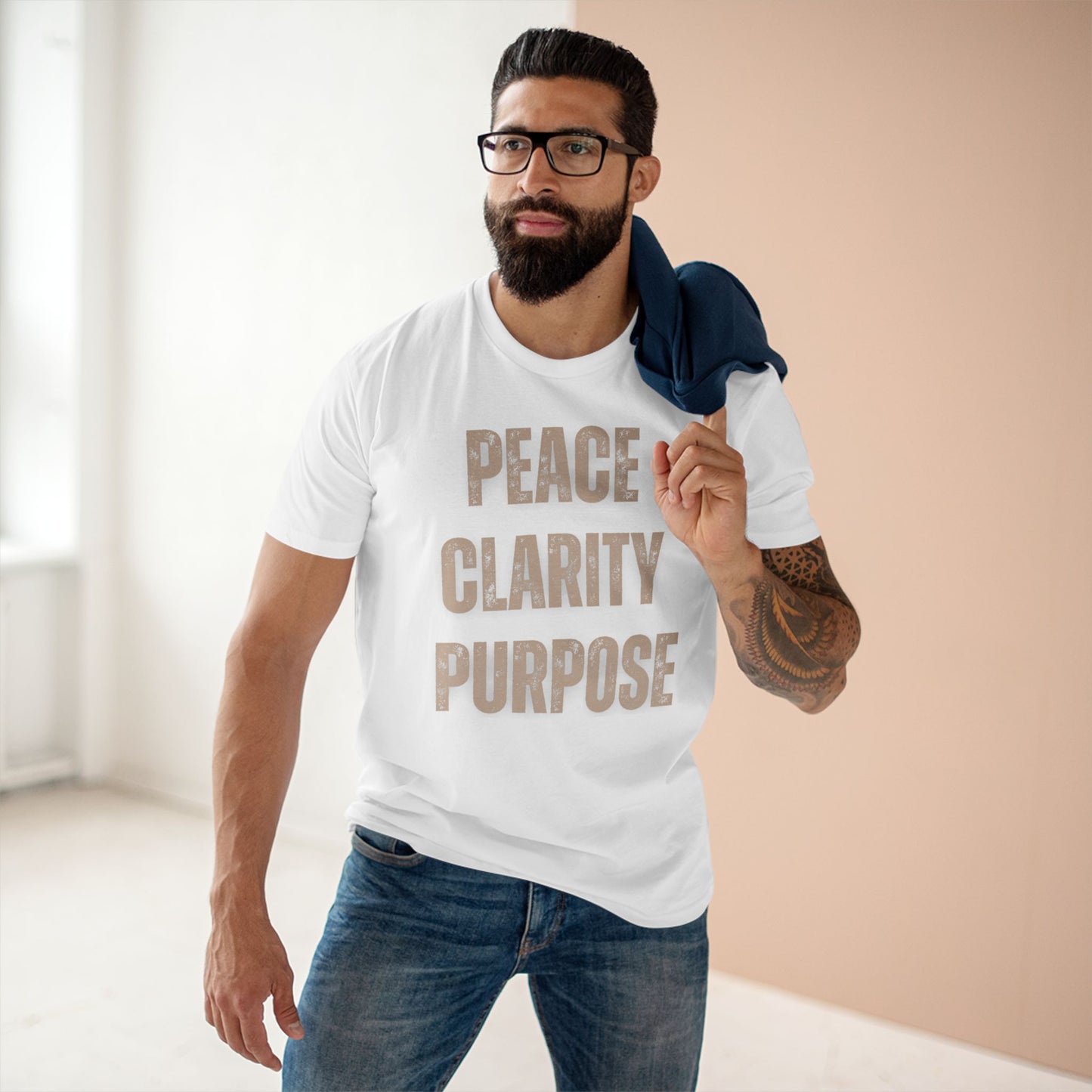 Peace Clarity Purpose Tee/Tan