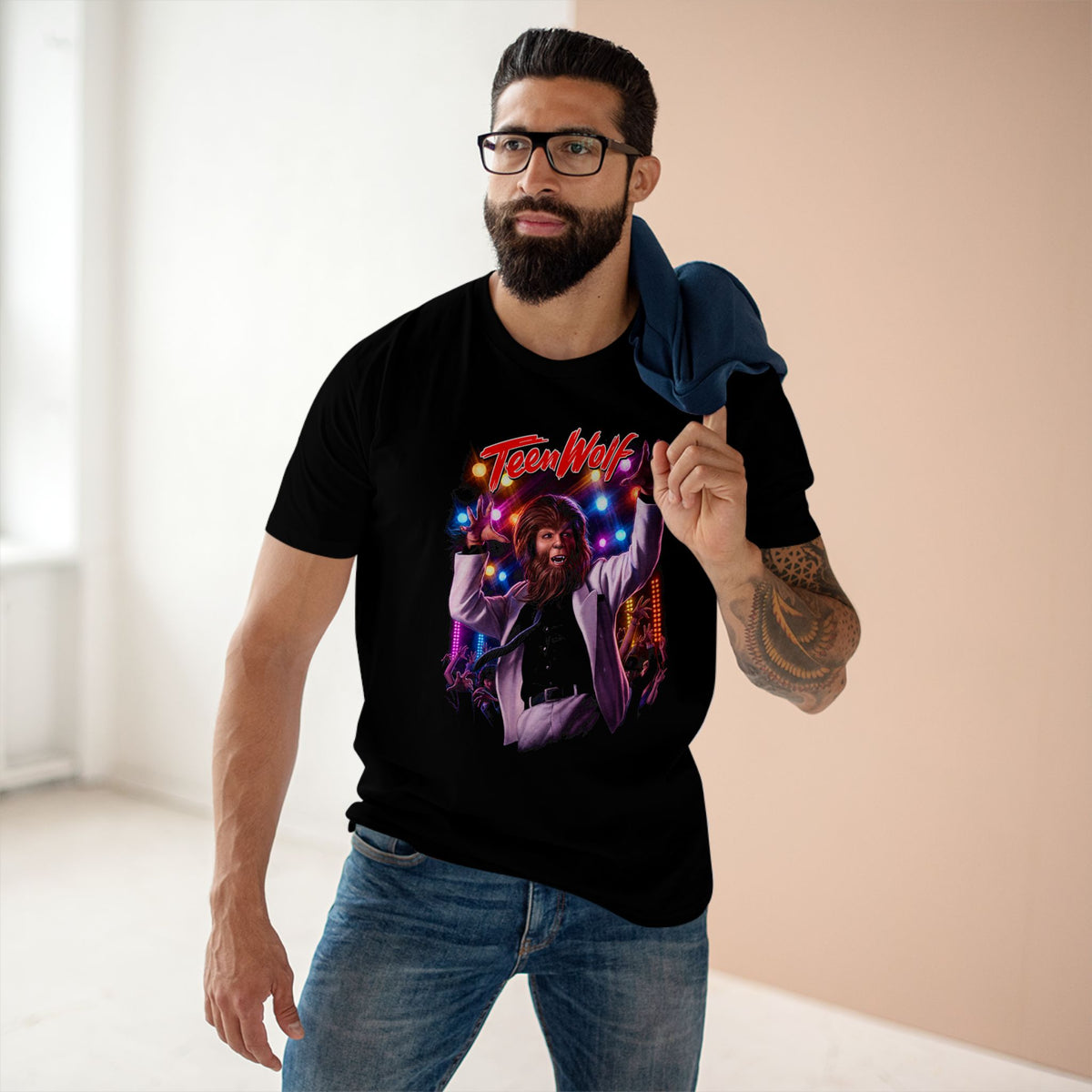Retro 80s Wolf Movie Tee — Nostalgic 80s Film Graphic, Wolf Teen