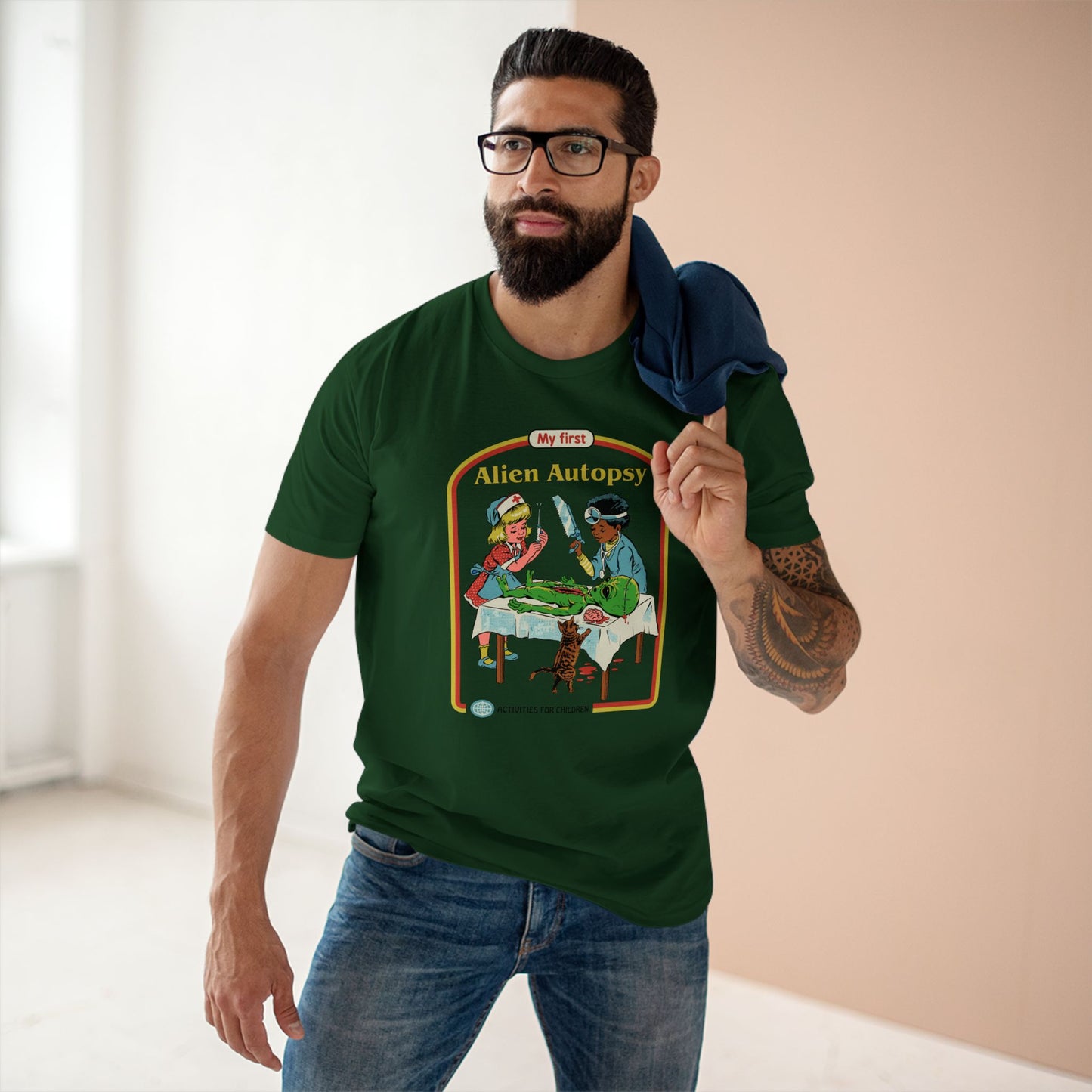 Alien Autopsy Graphic Tee — Nostalgic Film-Style Alien T-Shirt
