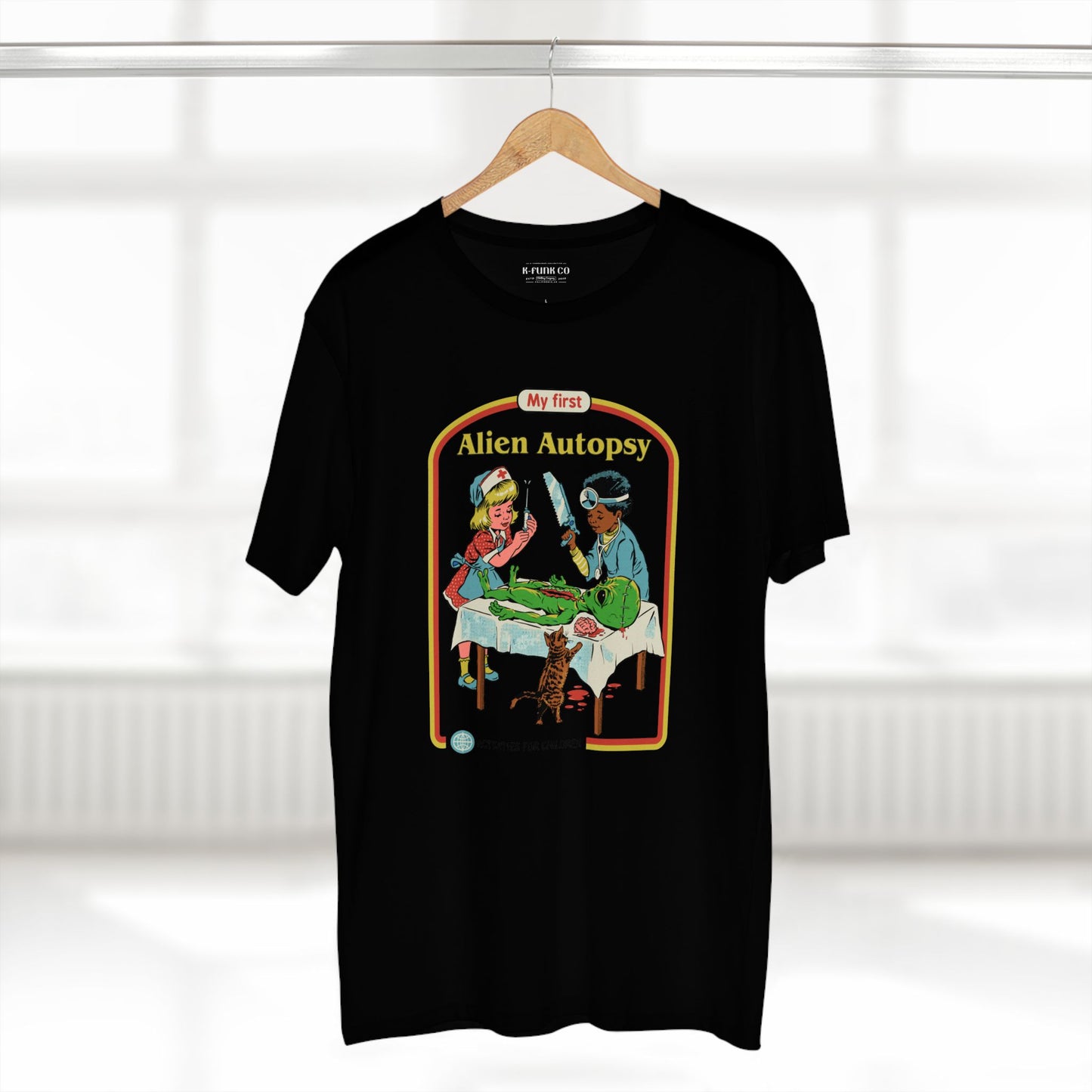 Alien Autopsy Graphic Tee — Nostalgic Film-Style Alien T-Shirt