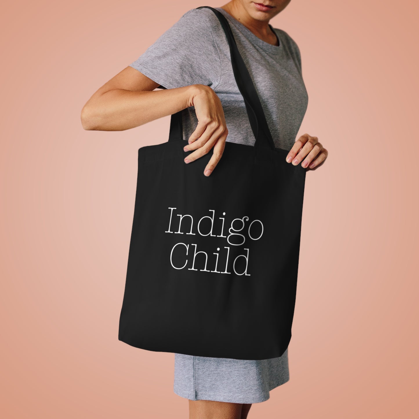 Indigo Child Cotton Tote Bag/ Black
