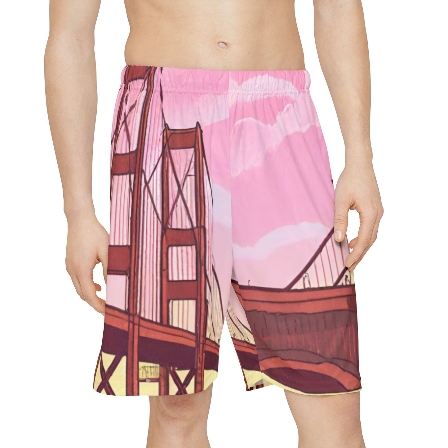 All Over Golden Gate Bridge Mens Sports Shorts (AOP)