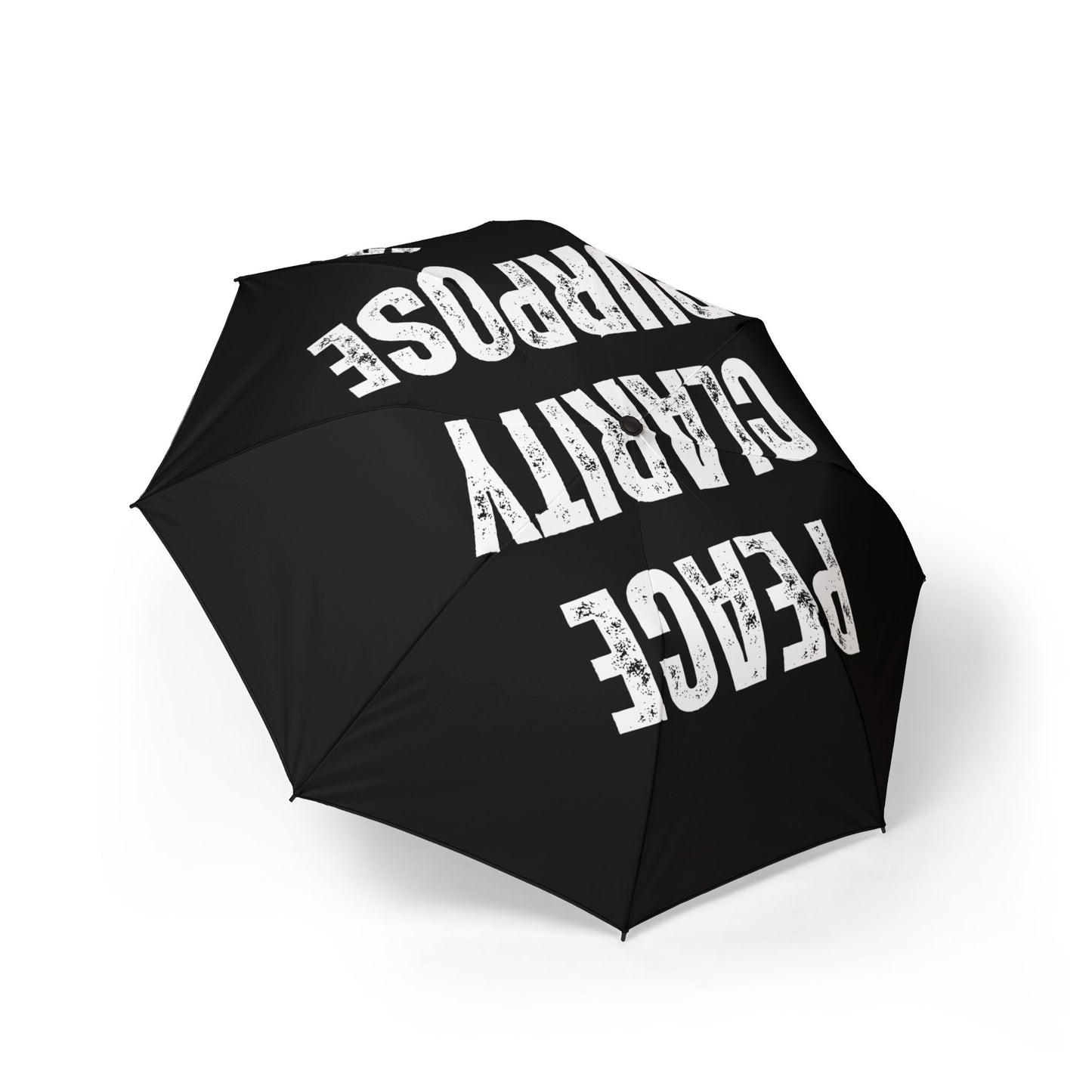 Peace Clarity Purpose Semi-Automatic Foldable Umbrella