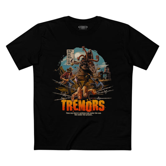 Retro 80s Giant Worm Movie Tee — Nostalgic 80s Film Graphic, Tremor Tee