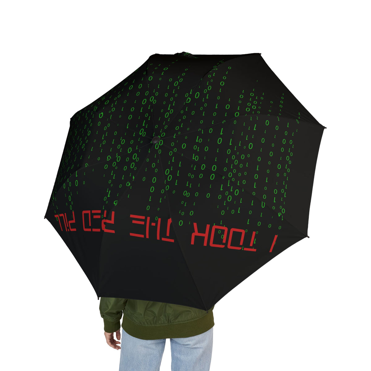 I Took The Red Pill Semi-Automatic Foldable Umbrella