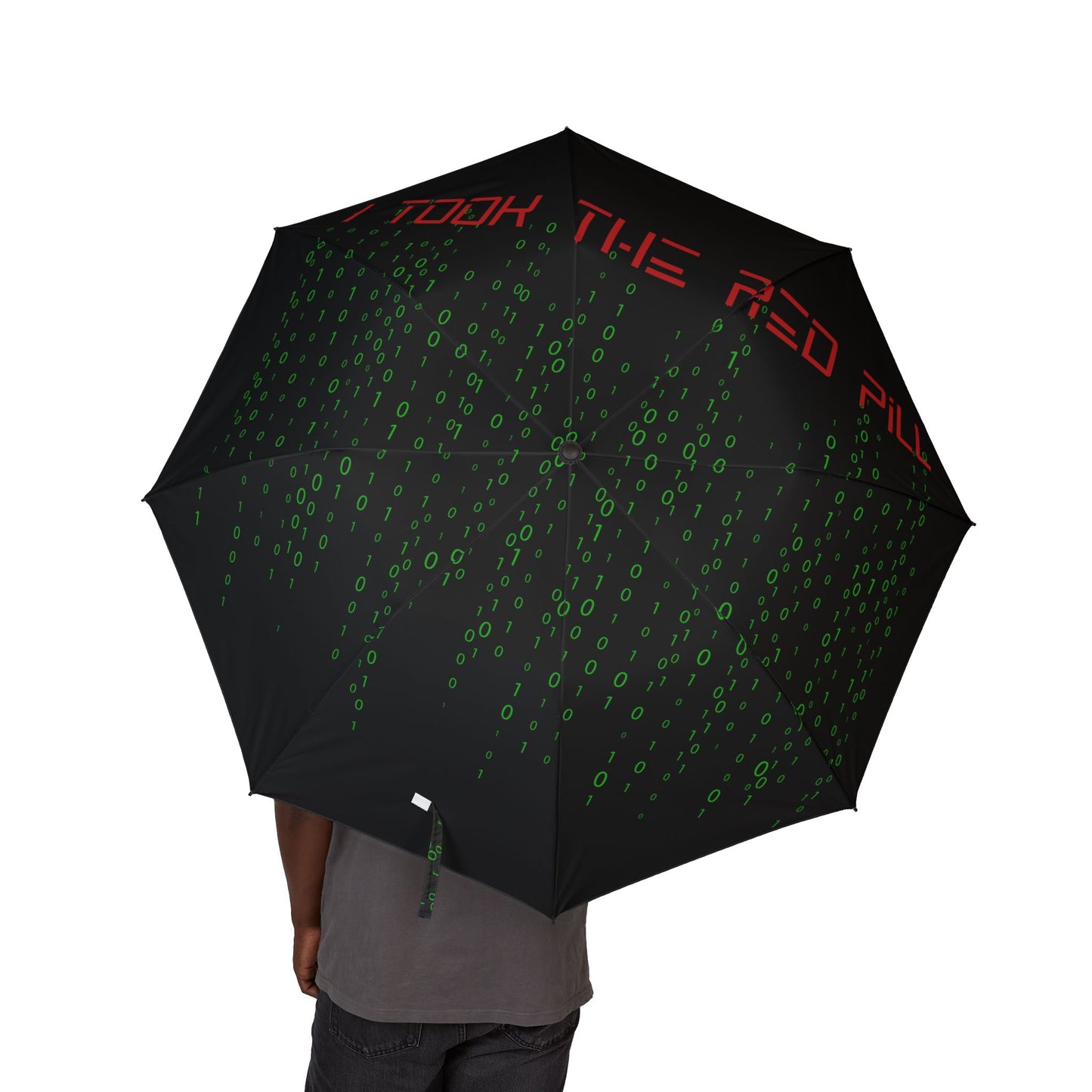 I Took The Red Pill Semi-Automatic Foldable Umbrella