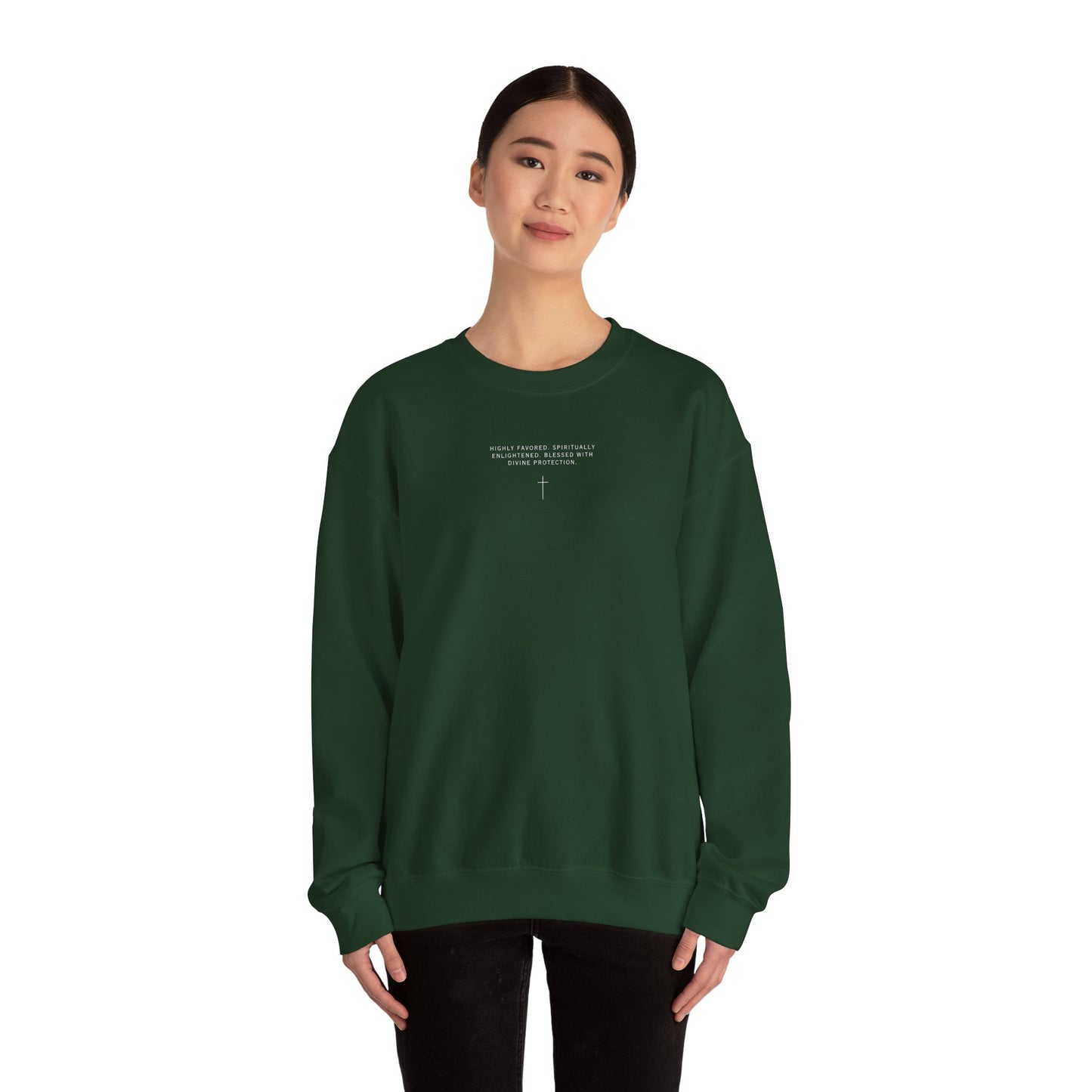Chosen One/White Unisex Heavy Blend™ Crewneck Sweatshirt