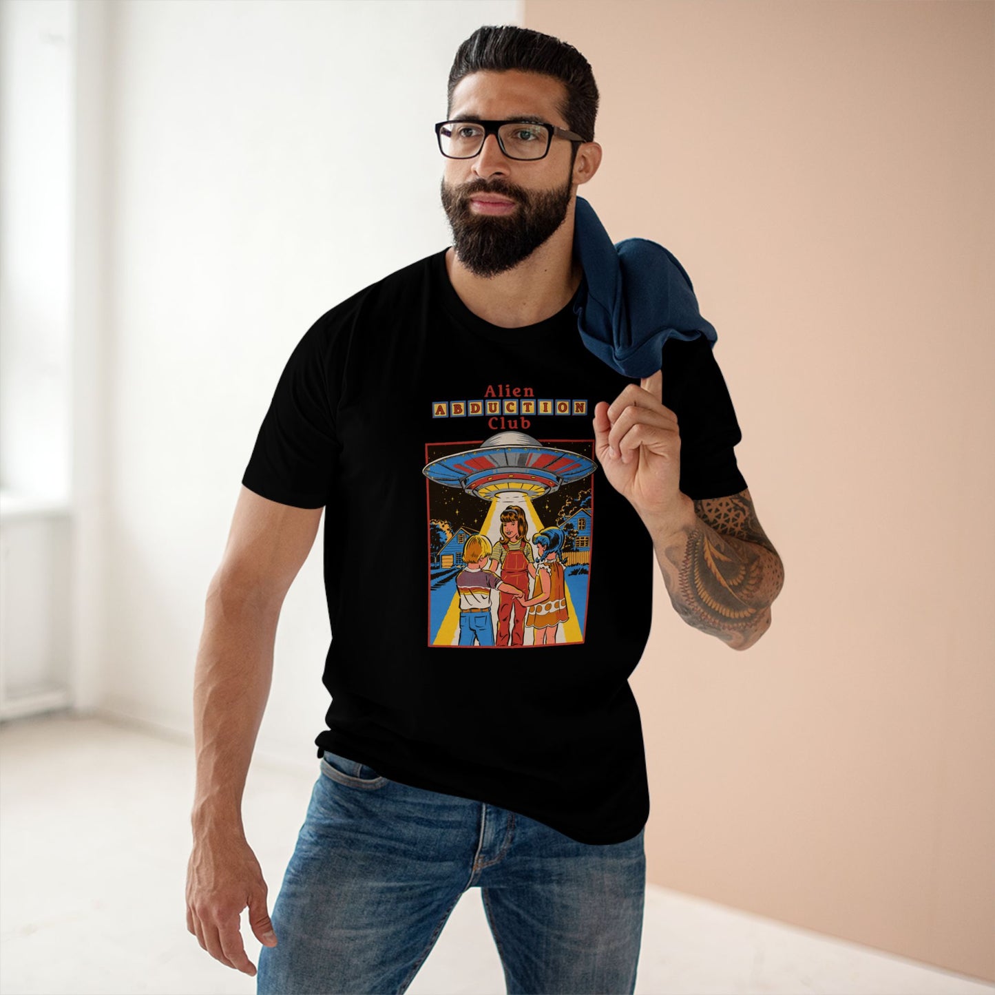 Alien Abduction Club Tee, Alien T-shirt, Retro Horror Graphic T-Shirt