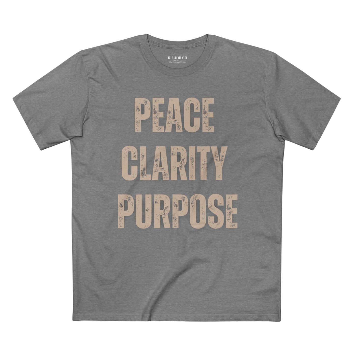 Peace Clarity Purpose Tee/Tan