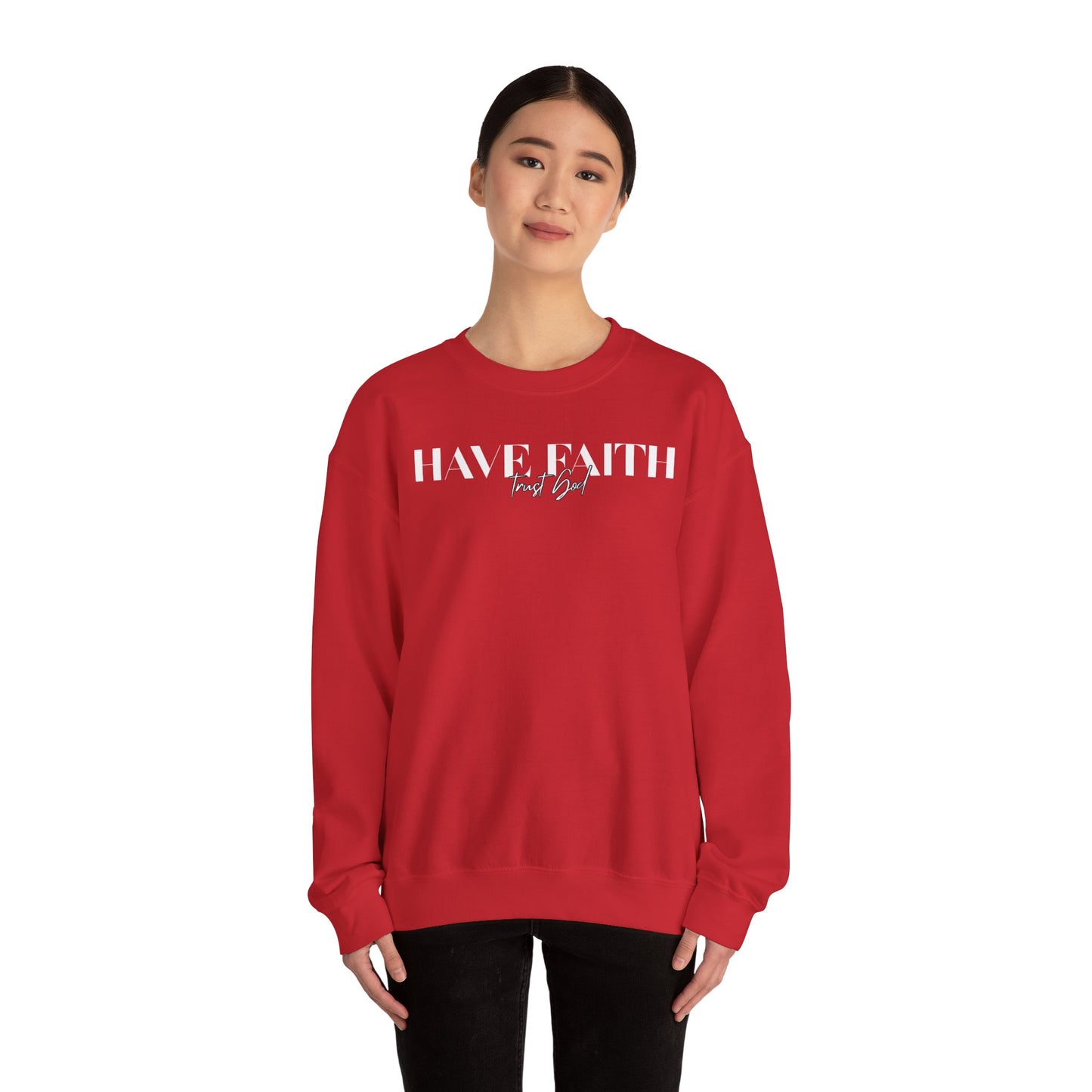 Have Faith Trust God Unisex Heavy Blend™ Crewneck Sweatshirt