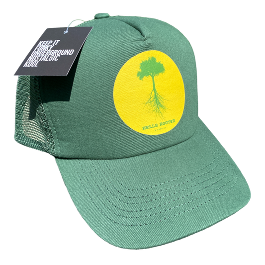 Hella Rooted Trucker Cap Green/Yellow