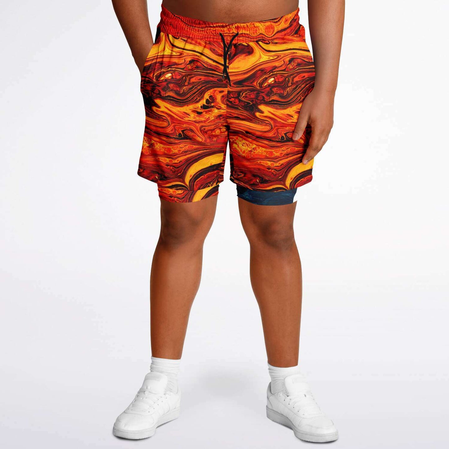 Lava Flow Men's 2-in-1 Shorts - AOP