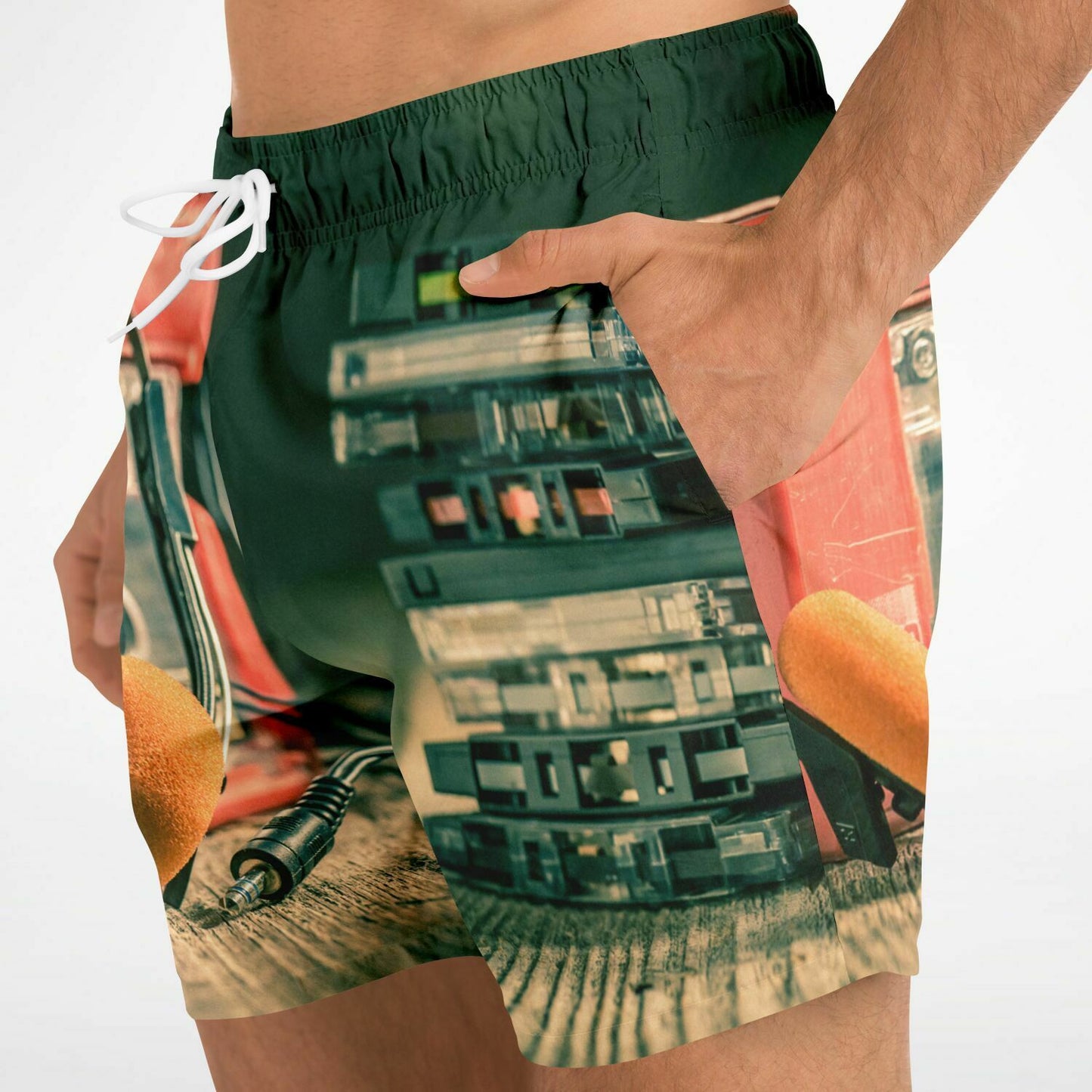 Cassette Player Beach Shorts AOP