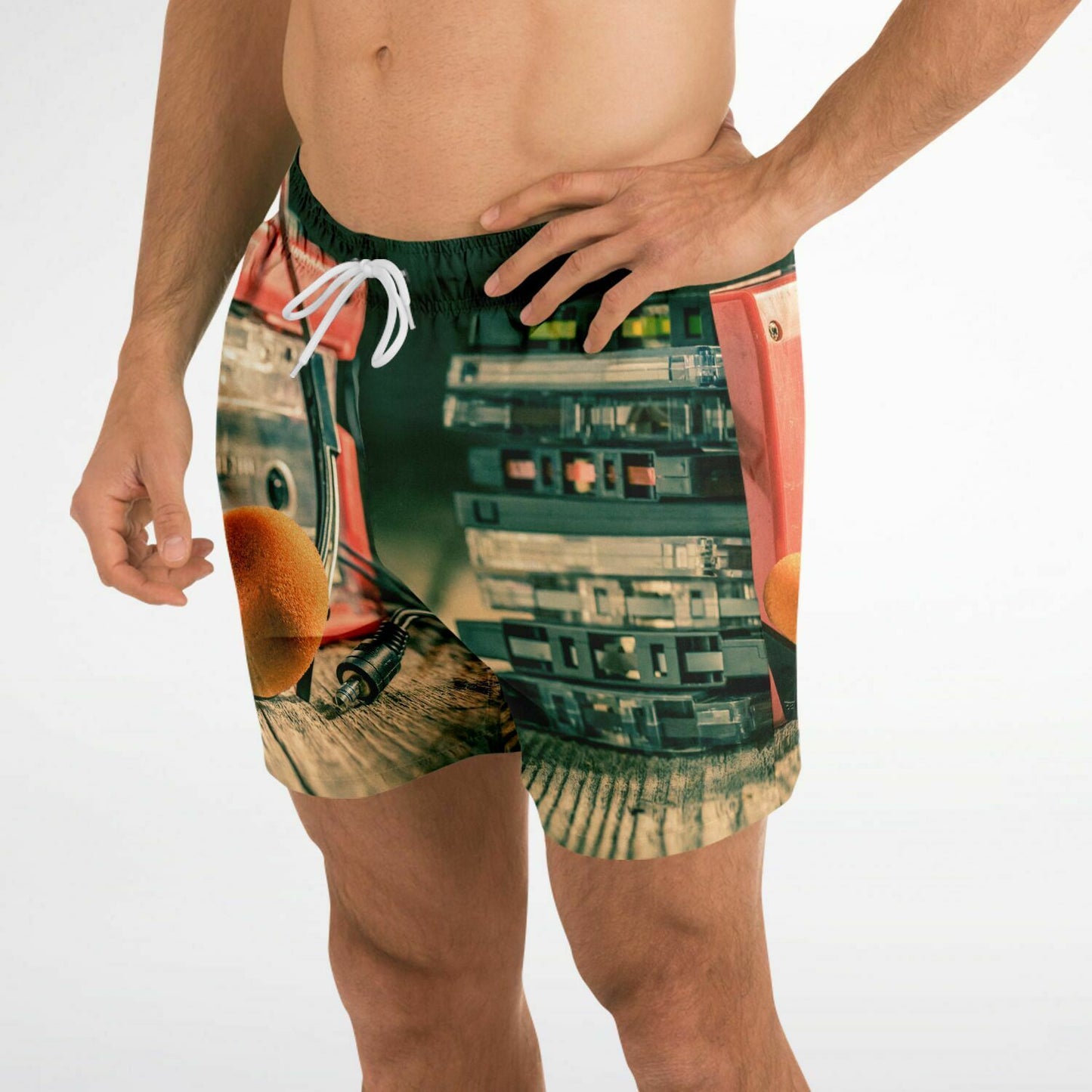 Cassette Player Beach Shorts AOP