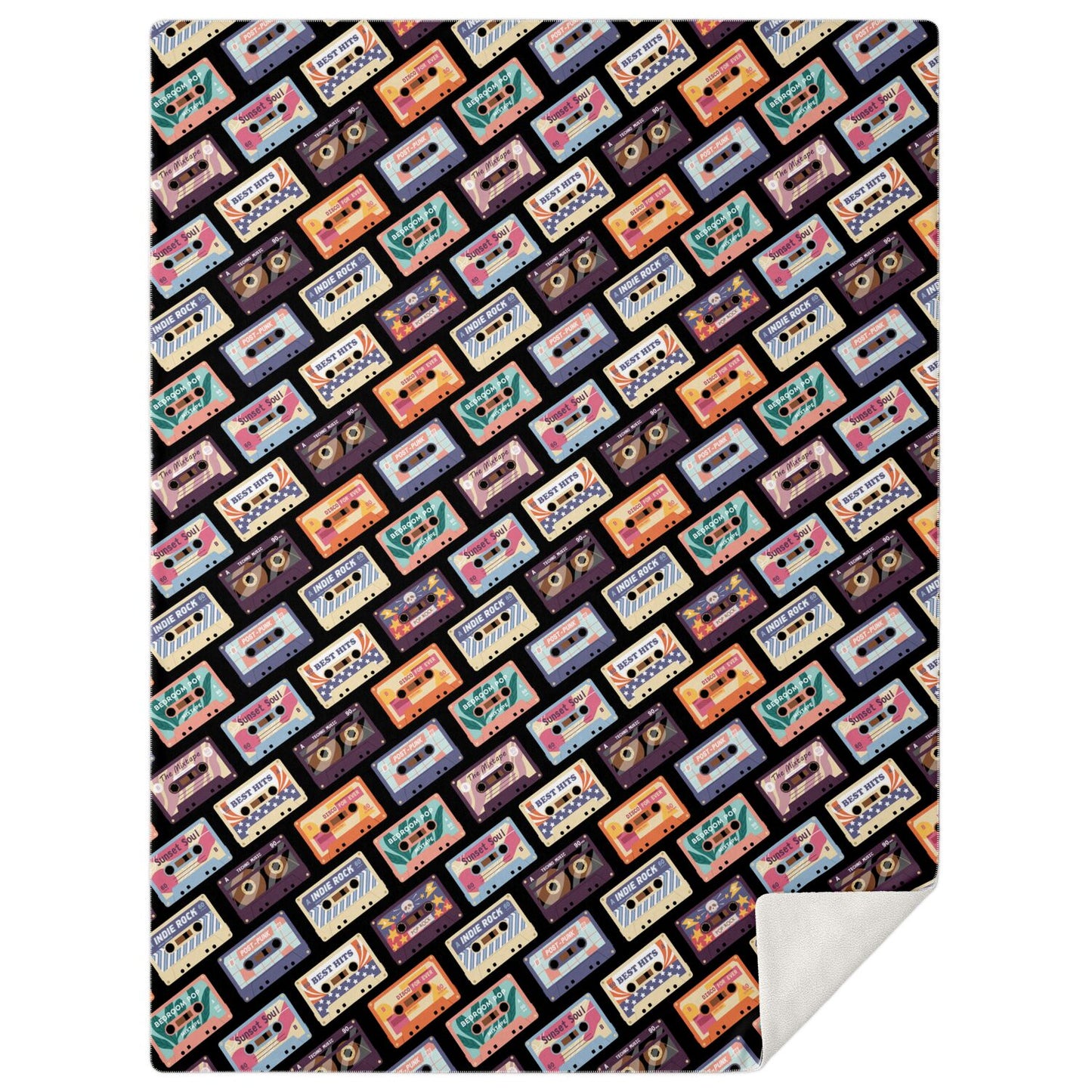 Cassettes Premium Microfleece Blanket - AOP