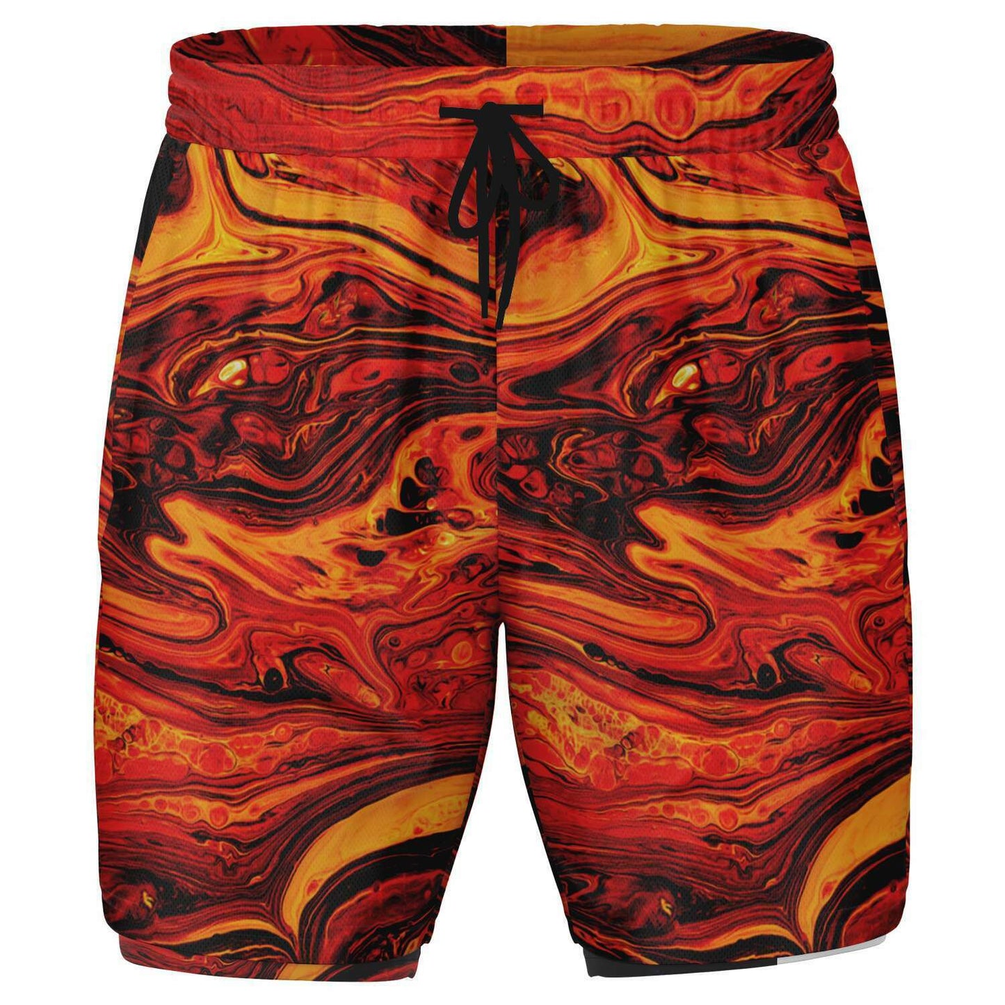 Lava Flow Men's 2-in-1 Shorts - AOP
