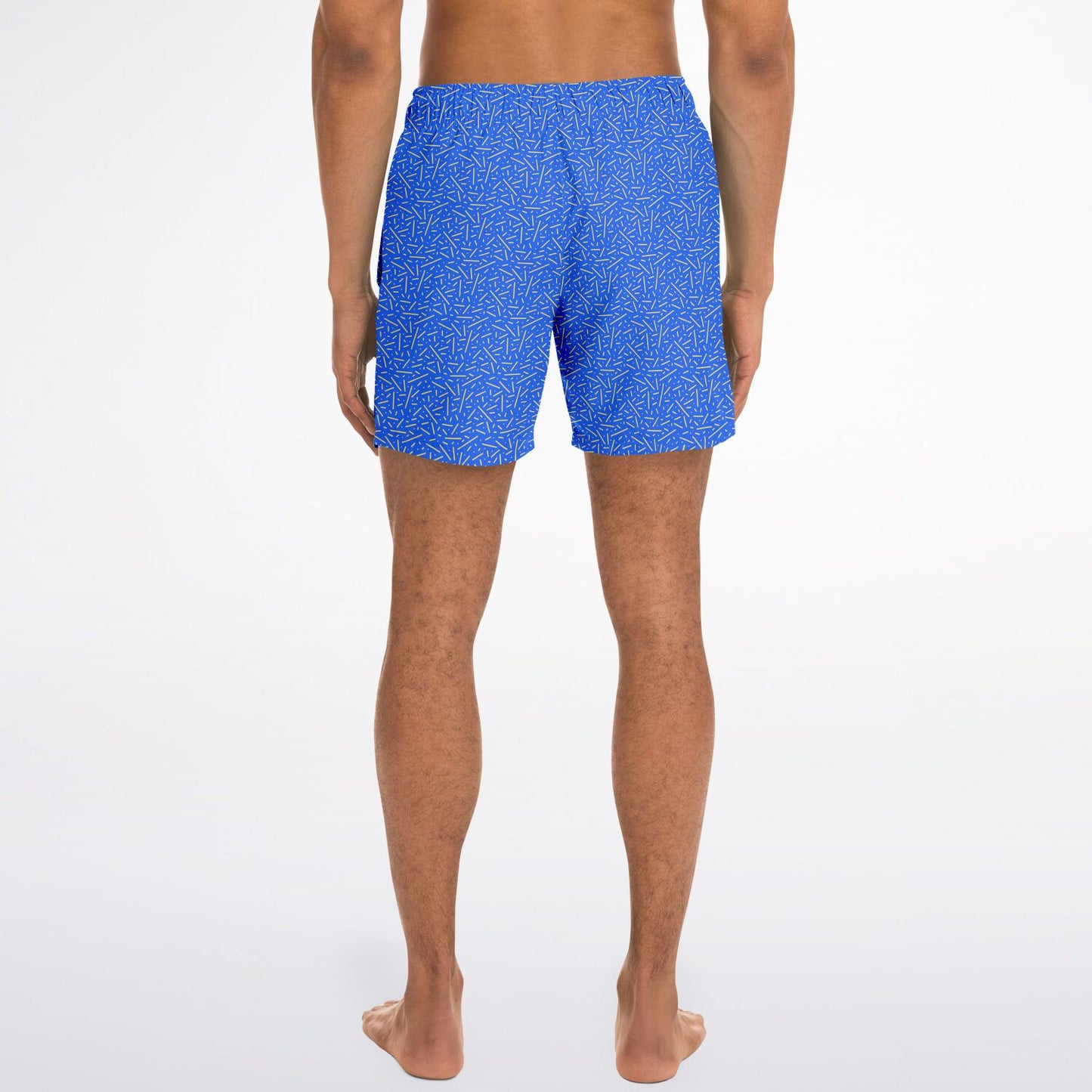 Blue\Yellow Swim Trunks Men - AOP