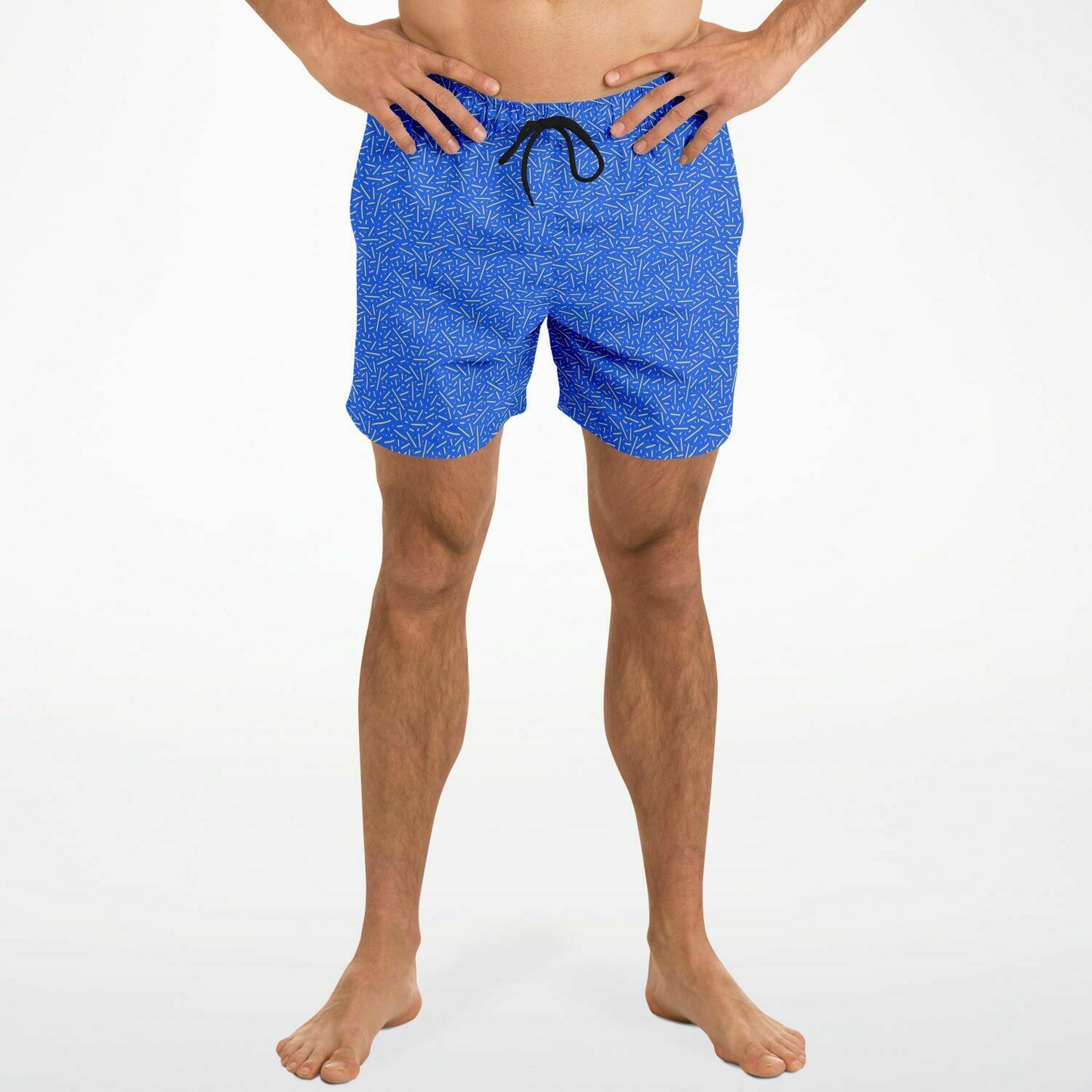 Blue\Yellow Swim Trunks Men - AOP