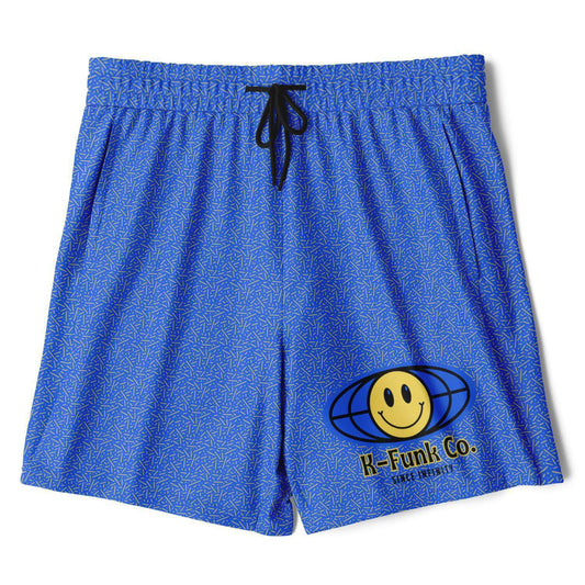 Blue\Yellow Men's 2-in-1 Shorts - AOP