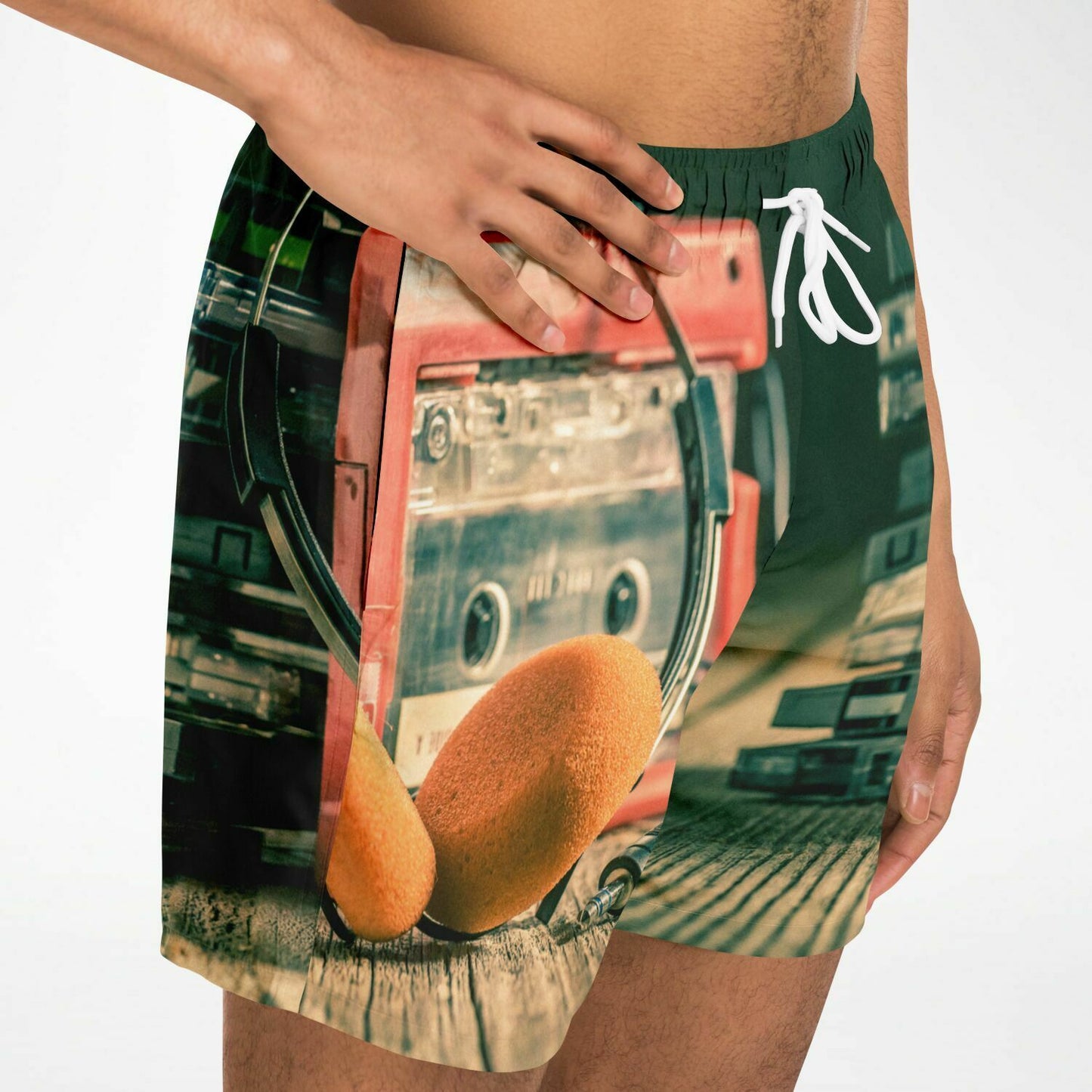 Cassette Player Beach Shorts AOP