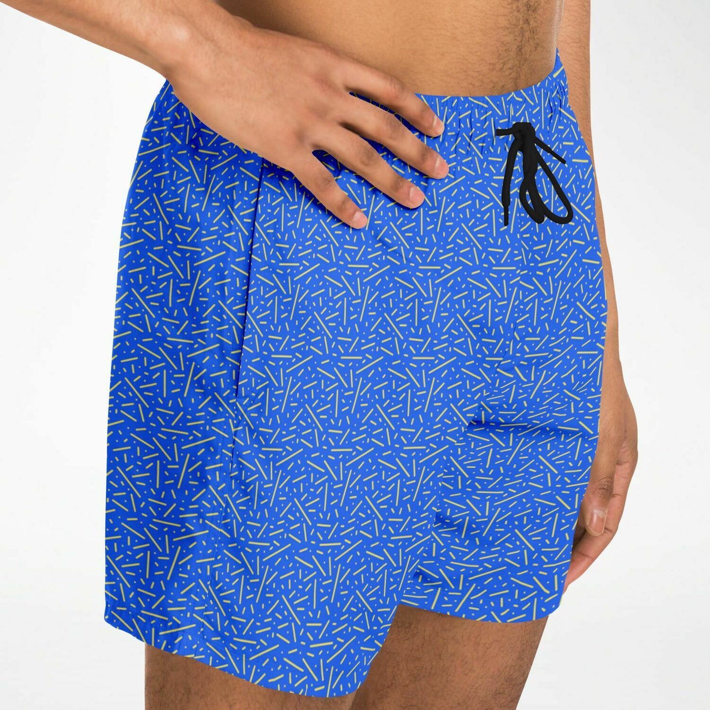 Blue\Yellow Swim Trunks Men - AOP
