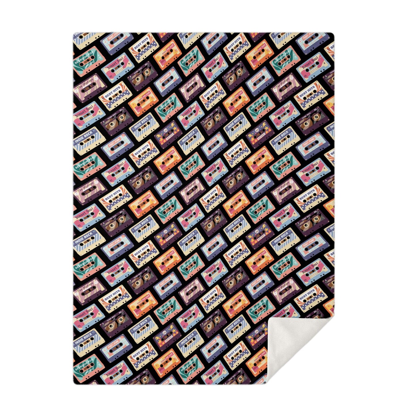 Cassettes Premium Microfleece Blanket - AOP