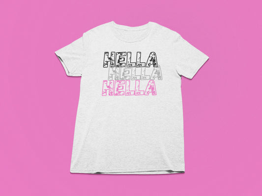 Hella T-Shirt Pink/Black/Gray