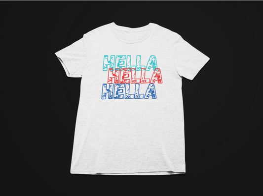 Hella Bay T-Shirt Teal/Red/Blue