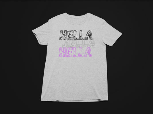 Hella T-Shirt-Purple/Black/Gray